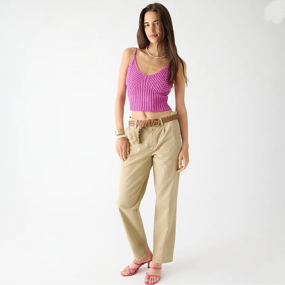 J. Crew pleated chino pant Alhambra green - Picture 3 of 8